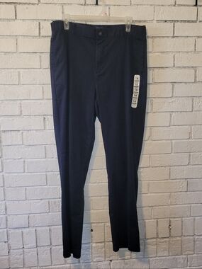 The Children's Place Boys Navy Blue Straight Husky Stretch Chino Pants Size 18